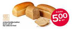  brood 2 gebakken warme bakker ambachtelijke bruin wit fijn volkoren stuks 