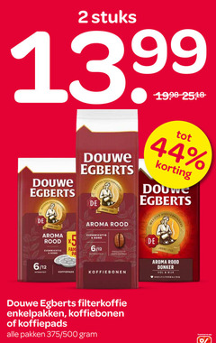  douwe egberts koffie koffiepads koffiebonen 2 44 1998 stuks meester joure aroma rood evenwichtig fam rond 6 12 donker rijk intensiteit filterkoffie enkelpakken pakken 500 download 