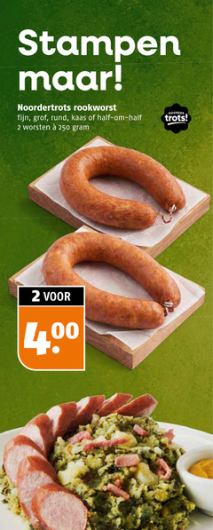  2 250 stampen noordertrots rookworst fijn grof rund kaas worsten noorder trots 