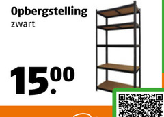  voorraadrek opbergstelling zwart 
