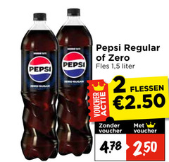 klik op dit plaatje voor een vergroting en voor vergelijkbare aanbiedingen gerelateerd aan
pepsi cola 2 regular zero fles 1 5 liter sugar voucher flessen pepsi cola 2 regular zero fles 1 5 liter sugar voucher flessen