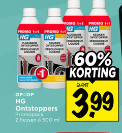  1 2 60 500 vloeibare hg ontstopper keuken liquide cuisine cd lg badkamer promopack flessen ml 3.99 