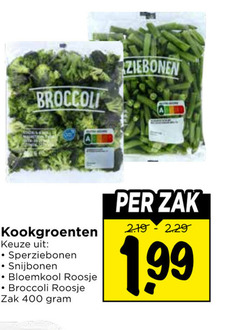  bloemkool snijbonen broccoli sperziebonen 400 kookgroenten roosje zak 