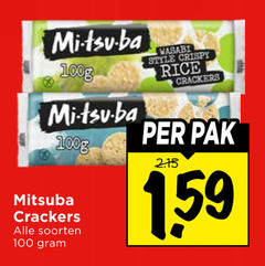  crackers 100 100g mitsuba soorten wasabi style crispy rice pak 