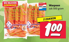  worteltjes 2 100 300 500 holland waspeen zak ge zakken 