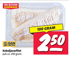  100 250 kabeljauwfilet pak ca. 
