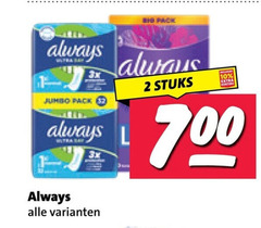  always inlegkruisjes maandverband 2 3 700 pack 3x jumbo l stuks 