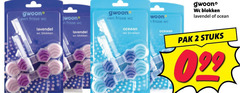  gwoon toiletblok 2 99 frisse wc lavendel blokken oceaan ocean pak stuks 