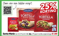  santa maria tortilla 25 scan recept seasoning mix for taco original super soft medium with whole wheat wrap added sugar preservatives 6x large 