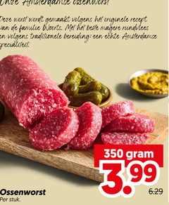  350 amsterdamse ossenworst worst gemaakt originele recept familie woorts rundvlees traditionele specialiteit stuk 3.99 