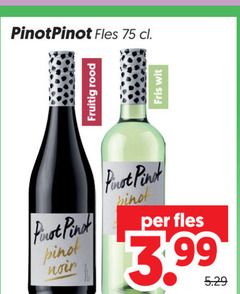  rode wijn witte fles fruitig rood fris wit pinot noir pot 3.99 