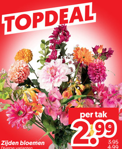  zijden bloemen tak 