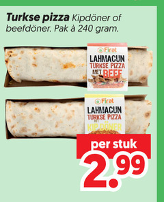  verse pizza 240 turkse pak lahmacun beef stuk 
