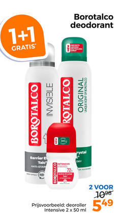  borotalco deodorant 1 2 48 50 100 new sweat invisible original unique scent barrier anti stain deo spray crystal intensive dry 72h alcohol active tale deoroller ml 