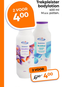  trekpleister huismerk bodylotion 2 400 ml potten sensitive amandelolie droge gevoelige herstellend calendula extract intensief verzorgend huid 
