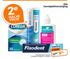  1 2 3 30 kunstgebitverzorging 2e halve corega minutes tabletten gsk steradent nettoyant reiniger triple action 99 9 des der verwijdert tandplaque vlekken plaques taches actieve zuurstof actif aktiv normaal trekpleister reinigings ecosym gebitsreiniging week forte wekelijkse reinigingsvloeistof gebitsprothesen uitneembare beugels reinigt schoon fris gevoel gebruik kleefpasta fixodent original 