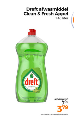  dreft afwasmiddel 379 clean fresh appel pomme liter 