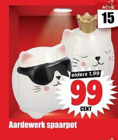  15 99 elders aardewerk spaarpot cent 