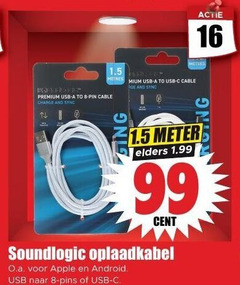 klik op dit plaatje voor een vergroting en voor vergelijkbare aanbiedingen gerelateerd aan
8 16 usb to cable premium charge and sync ge meter elders cent soundlogic oplaadkabel o.a. apple android pins 8 16 usb to cable premium charge and sync ge meter elders cent soundlogic oplaadkabel o.a. apple android pins