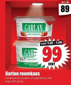  garlan roomkaas 99 150 re fromage paprika chili gare cent knoflook kruiden kuip 