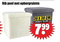  rib poef opbergruimte cm elders 