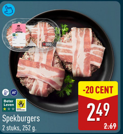  hamburgers 2 spek burger bbq beter leven dieren bescherming stuks cent 