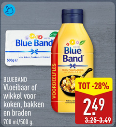  blue band margarine olie en vetten 28 100 500 700 planta koken bakken braden vloeibaar wikkel ml plantaardig vitamine roerbak 