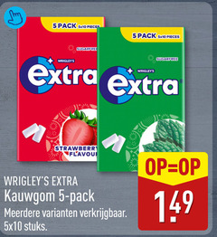  kauwgom 5 pack pieces sugarfree strawberry flavourites meerdere stuks 