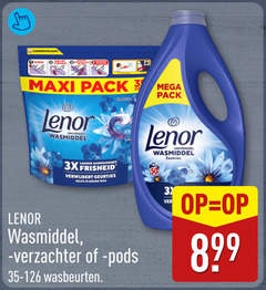  lenor wasverzachter wasmiddel 31 50 kinderbeveiliging scheur maxi pack langer aanhoudende 3x verwijdert geurtjes koude wasbeurten mega zeebries 