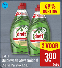  dreft afwasmiddel 2 300 350 new 3x efficace platinum quickwash ml stuk cycle 