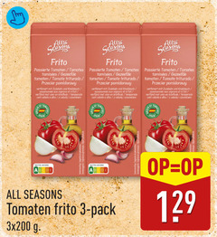  tomatenpuree 3 all seasons frito tomaten tomates gezeefde zwiebeln aux verfijnd uien knoflook spain nutri score pack 