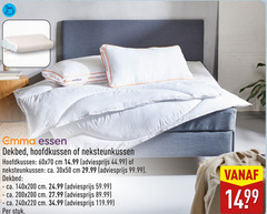  dekbed hoofdkussen emma essentials essen neksteunkussen cm ca. stuk 