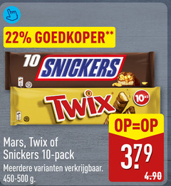  mars twix snickers chocoladerepen 10 22 379 goedkoper pack meerdere 