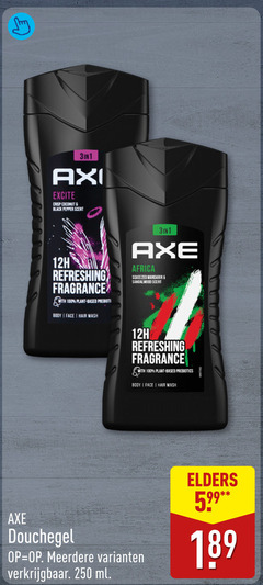  axe douchegel 100 250 excite crisp coconut black pepper scent refreshing fragrance with plant based body face hair wash africa mandarin sandalwood meerdere ml elders 
