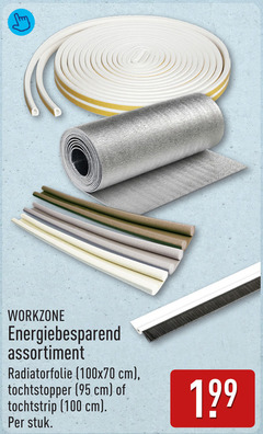  radiatorfolie tochtstrip 100 workzone energiebesparend assortiment cm tochtstopper stuk 