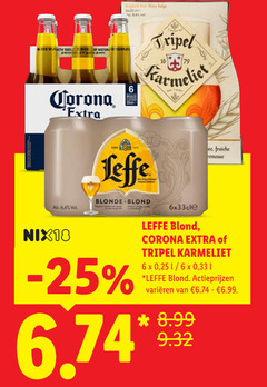  corona karmeliet leffe blikjes bier speciaalbieren 6 16 100 belge tripel fraiche blonde blond nix18 25 1 33 varieeren 