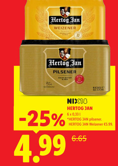 hertog jan blikjes bier 6 weizener aromatisch fris pilsener zacht bitter nix18 5 1 5.99 