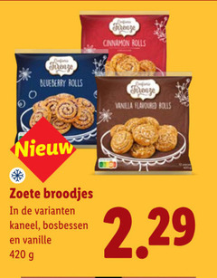  broodjes firenze blueberry rolls cinnamon vanilla flavoured zoete kaneel bosbessen vanille 