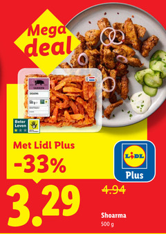  shoarmavlees 500 mega deal beter leven varken shoarma 