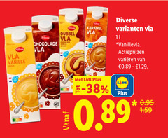  vla 11 vanille chocolade dubbel karamel vanillevla varieeren 