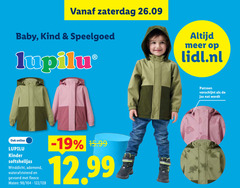  zaterdag baby kind speelgoed lupilu lidl.nl patroon jas nat online kinder softshelljas winddicht ademend waterafstotend gevoerd fleece maten 128 