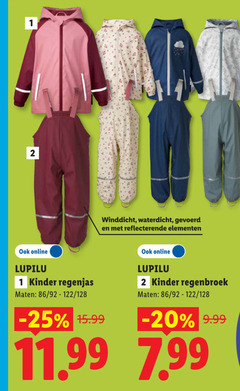  kinderregenkleding 1 2 winddicht waterdicht gevoerd elementen online lupilu kinder regenjas maten 128 regenbroek 