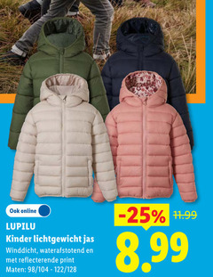  jongensjassen meisjesjassen online lupilu kinder lichtgewicht jas winddicht waterafstotend print maten 128 