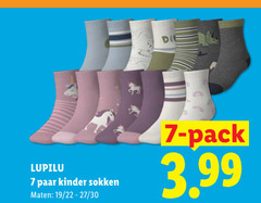  meisjessokken jongenssokken 7 lupilu paar kinder sokken maten 19 22 27 30 pack 3.99 