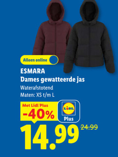  damesjack online esmara dames gewatteerde jas waterafstotend maten l 