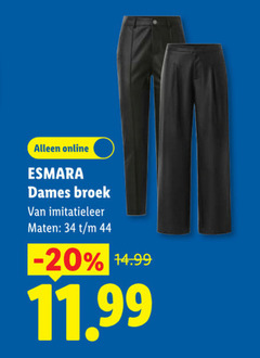 klik op dit plaatje voor een vergroting en voor vergelijkbare aanbiedingen gerelateerd aan
damesbroeken 34 44 online esmara dames broek imitatieleer maten damesbroeken 34 44 online esmara dames broek imitatieleer maten
