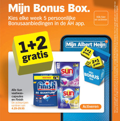  finish sun vaatwasmiddel 1 2 3 5 44 60 100 box week bonusaanbiedingen klik activeer albert merk maxi pack ultra power x18 powerball 3x vaatwas capsules varieeren quantum taches effectief voorspoelen glans droog activeren combinatie productvarianten combineren 