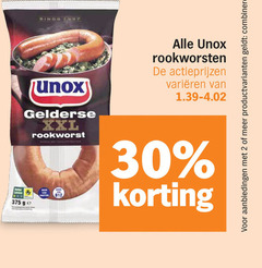  unox rookworst 2 30 beter gelderse xxl ge rookworsten varieeren productvarianten combineren 