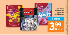  venco red band snoep drop 2 3 25 50 redband origin schoolkrijt b natuurlijke kleur smaakstoffen enige zacht zoet book foamies plant pack bubblegum crunchy stazakken 150-245 stuks 99 combinatie 