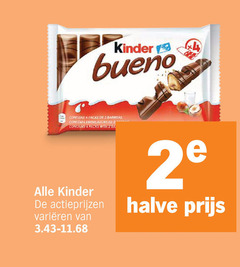  kinder bueno chocoladerepen 2 contains with varieeren halve 